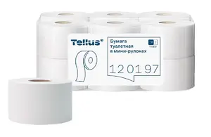 Бумага туалетная Tellus Стандарт T2 1 сл натуральный цвет 200 м (артикул производителя 120197)