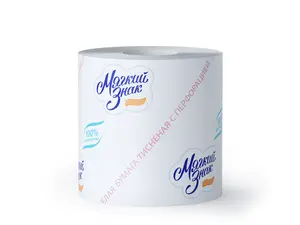 Туалетная бумага Мягкий знак 1 слойная белая 51 м (артикул производителя С28)