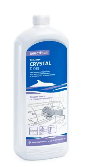 Средство для мытья стекол и зеркал Долфин CRYSTAL 1 л