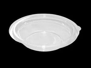 Крышка для контейнера пластиковая круглая d190 мм, 750 мл прозрачная Стиролпласт