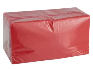 Салфетки бумажные красные 24 х 24 двухслойные 250 шт