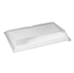 Крышка к контейнеру для суши пластиковая прямоугольная 188х134х30 мм прозрачная Стиропласт