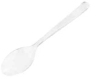 Ложка одноразовая столовая пластиковая прозрачная 18 см