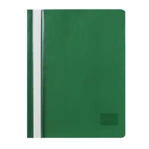 Папка-скоросшиватель пластиковый, А4 зеленый, с прозрачным верхом, 120 мкм