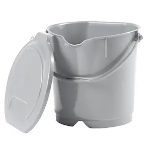 Ведро пластиковое 9л серое арт 80102-11
