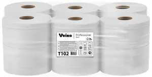 Туалетная бумага в рулоне VEIRO Professional Basic 1 слойная светло-серая 200 м (артикул производителя Т102)