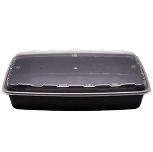 Контейнер с прозрачной крышкой пластиковый прямоугольный 250х168х50 мм, 1300 мл черный