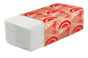 Бумажные полотенца листовые Focus Premium V сложения 2 слойные белые 200 листов (артикул производителя 5083740) 