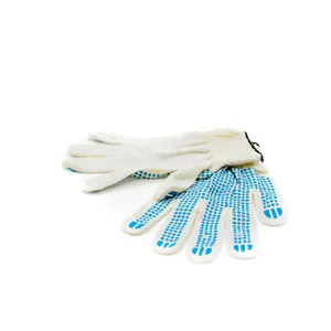 Перчатки хлопчатобумажные с ПВХ точкой 4 нити, пара, эконом