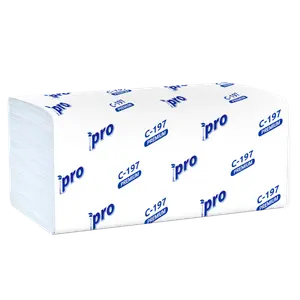 Бумажные полотенца листовые PROtissue V сложения 2 слойные белые 200 листов (артикул производителя C197)
