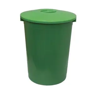 Бак для мусора 60л с крышкой зеленый