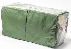 Салфетки бумажные зеленые 24 х 24 двухслойные 250 шт