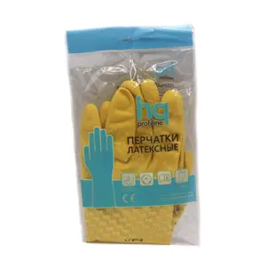 Перчатки резиновые HQ Profline L желтые