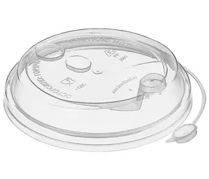 Крышка для стакана 90 мм пластиковая прозрачная с заглушкой 