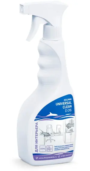 Средство для мытья мебели интерьера Долфин UNIVERSAL CLEAN 0,5 л (арт D016-05)