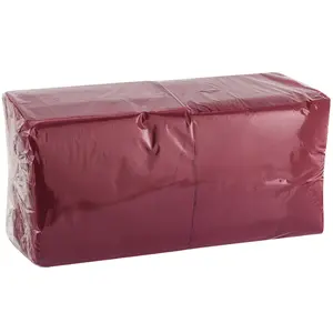 Салфетки бумажные бордо 33х33 однослойные 300шт