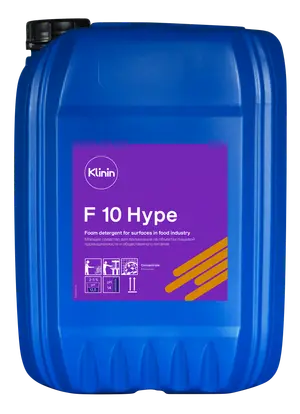 Средство щелочное моющее для пищевых производств Klinin F10 HYPE гипохлорит 20 л (артикул производителя 205242)