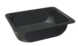 Контейнер под запайку пластиковый прямоугольный 187х137х50 мм, 750 мл черный Алькор