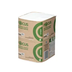 Салфетки для настольных диспенсеров Focus Premium 2 слойные белые V сложения 200 листов (артикул производителя 5051792)