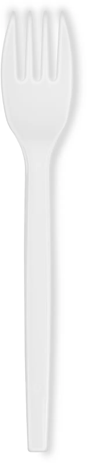 Вилка одноразовая полистирольная белая 16,5 см