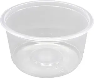 Контейнер пластиковый круглый d127 мм, 500мл мл прозрачный Стиролпласт