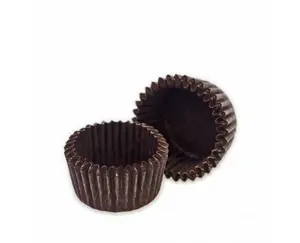 Бумажные тарталетки 25х16 мм круглые коричневые