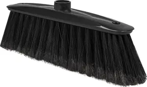 Щетка для пола пластмассовая с резьбой распушенная 295мм черная