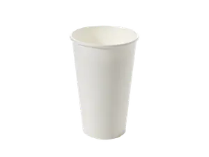 Стакан одноразовый бумажный белый 400мл 1-сл