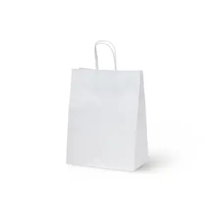 Пакет бумажный 260х150х350мм белый с кручеными ручками