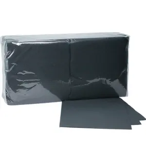 Салфетки бумажные 24х24 1 слойные черный (400шт)