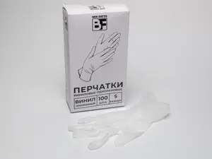 Перчатки одноразовые винил 100шт/пач S Ben Fatto
