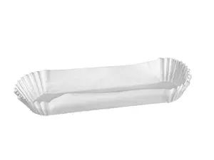Тарталетка овальная эклер 35х135х25мм белая