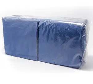 Салфетки бумажные синие 33х33 двухслойные 200 шт