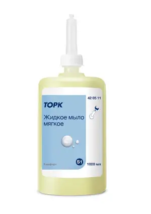 Мыло жидкое для рук картридж ТОРК Комфорт S1 мягкое 1 л (артикул производителя 420511)