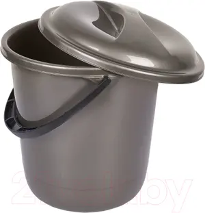 Ведро пластиковое 12 л с крышкой мерное
