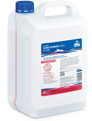 Средство сильнокислотное средство для санузлов Долфин SANI Power Gel 5 л (арт D066-5)