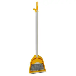 Щетка с длинным ворсом + совок Ленивка Selmop желтый(артикул производителя AF202Y)