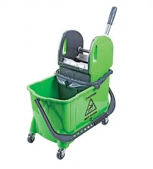 Ведро с вертикальным отжимом на колесах Selmop 24 л пластиковое зеленое (артикул производителя HTS731G)