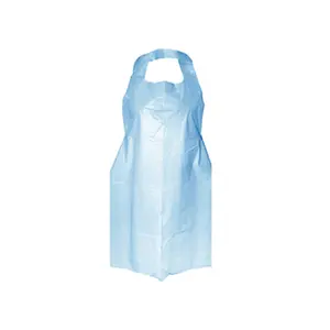 Фартук одноразовый ПВД 80х120см, 30мкм, голубой, 50шт/уп