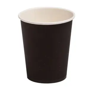 Стакан бумажный 250мл 1-сл черный (d80мм)