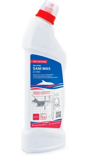 Средство щелочное для санузлов (гипохлорит) Долфин SANI MAX 1 л