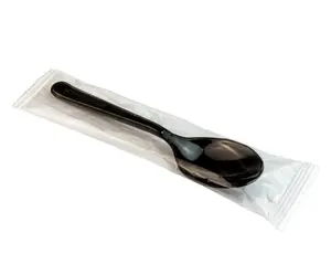 Ложка черная в индивидуальной упаковке