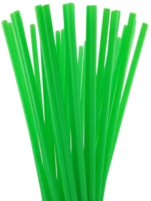 Трубочки для коктейля без изгиба зеленые, диаметр 8 мм, 24 см, 250шт