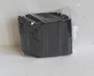 Трубочки для коктейля без изгиба утолщенные черные, диаметр 5 мм, 12,5см 400шт