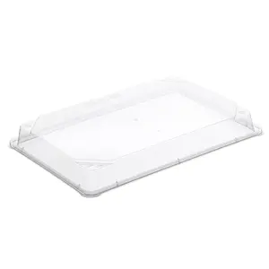 Крышка к контейнеру для суши пластиковая прямоугольная 224х154х28 мм прозрачная