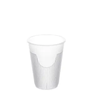 Стакан пластиковый для горячего Прозрачный 350мл Зимний  