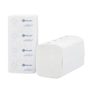 Полотенца бумажные листовые Merida Стандарт 2 сл белые V сложения 200 л (артикул производителя BP1408)
