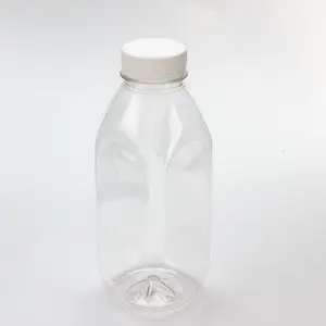 Бутылка ПЭТ 0,5л с ШИРОКИМ горлом квадр. прозрачная