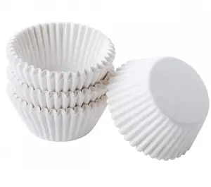 Бумажные тарталетки 30х25мм круглые белые