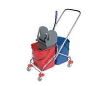 Тележка для уборки двухведерная по 23 л каркас металлический (артикул производителя VMIC0004)
